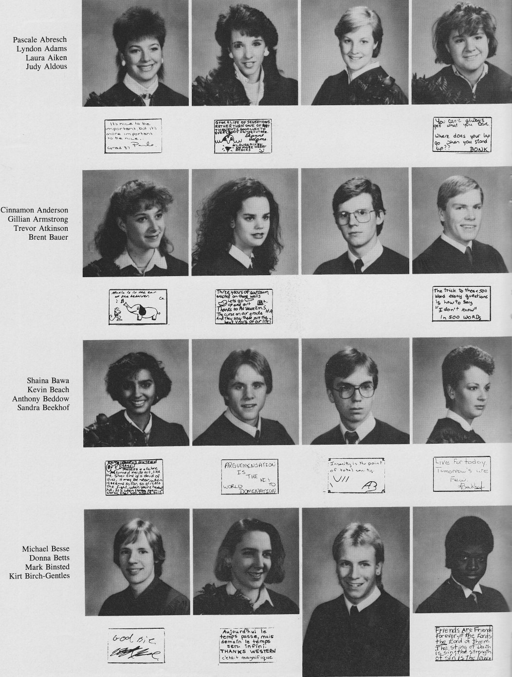 Yearbook pages